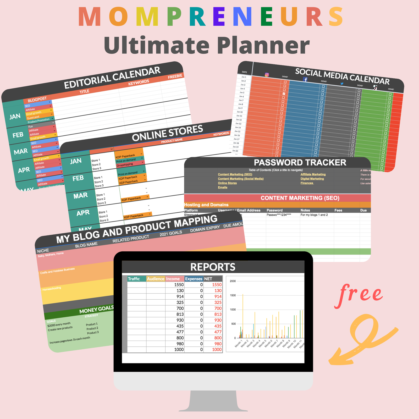 ULTIMATE Planner for Mompreneurs with Online Businesses